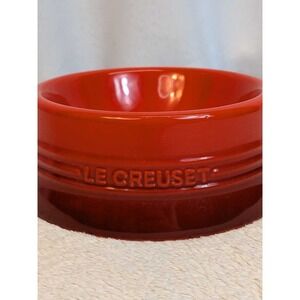 Le Creuset Red Ceramic Pet Bowl Dish Luxury Kitchenware Dishwasher Safe